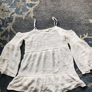 Urban Outfitters White Linen Tunic